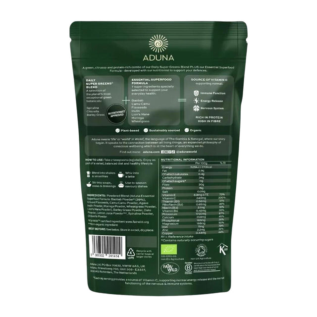 Aduna Advanced Superfood Blend - Supergreens, 250gr
