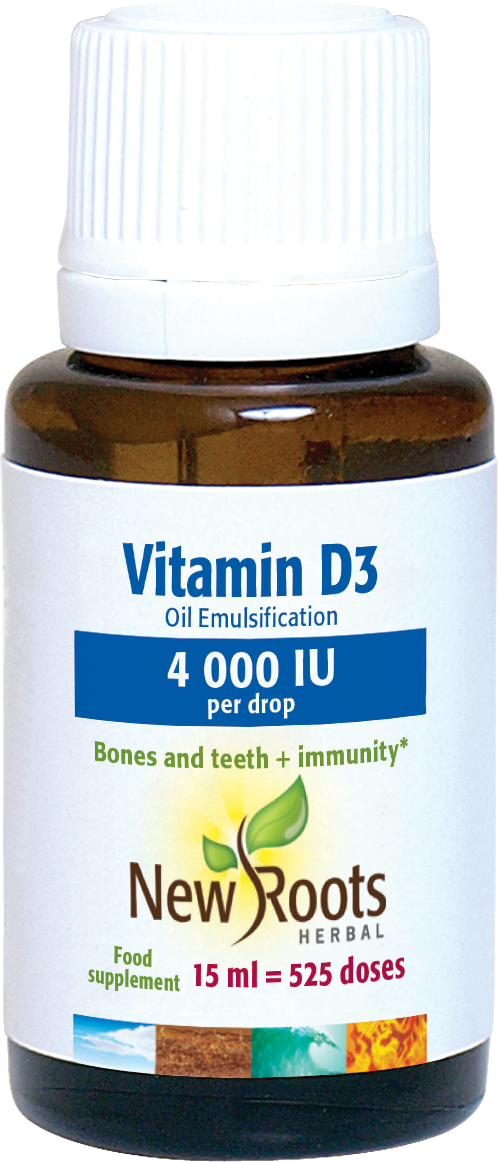 New Roots Herbal Vitamin D3 4000iu, 15ml