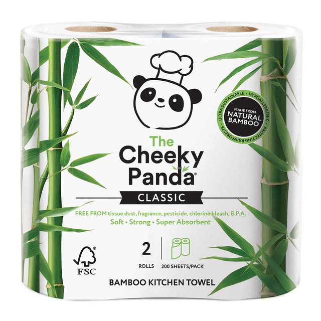 The Cheeky Panda Bamboo Kitchen Towel, 2 Pack