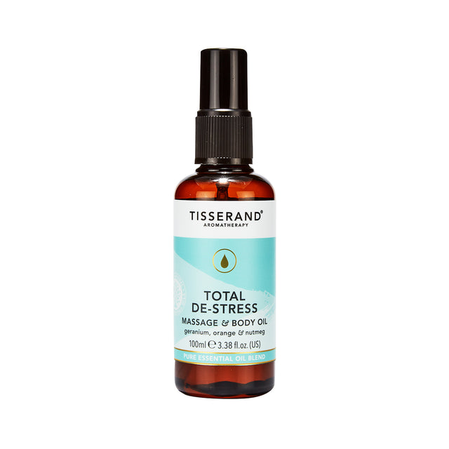 Tisserand Total De-Stress Massage & Body Oil, 100ml