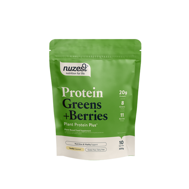 Nuzest Protein Greens + Berries- Vanilla Caramel,  300gr