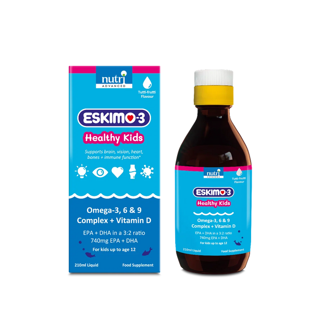 Eskimo Healthy Kids Omega-3, 6 &9 complex+ Vitamin D- Tutti Frutti, 210ml