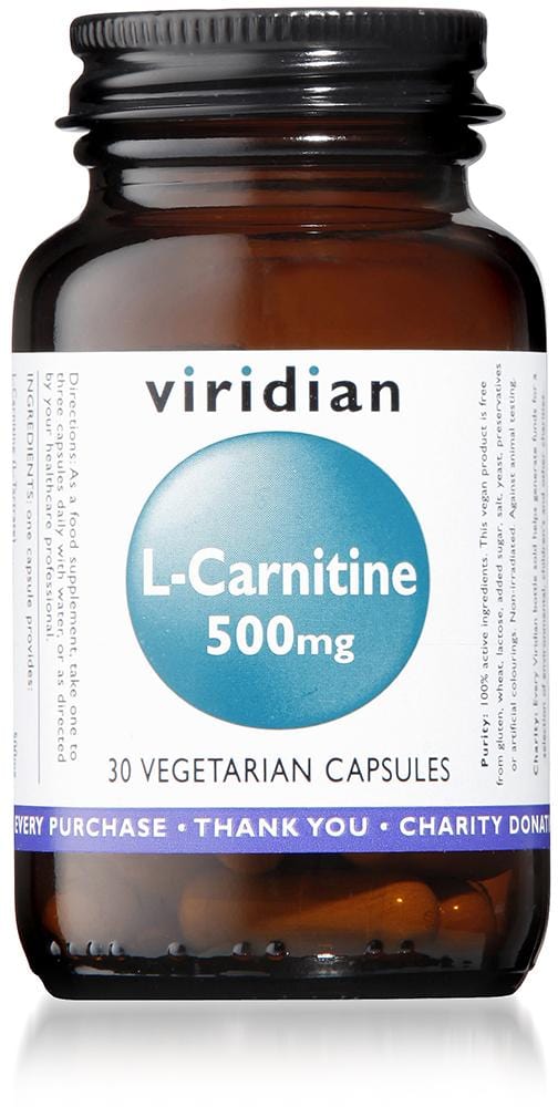 Viridian L-Carnitine, 500mg, 30 VCapsules
