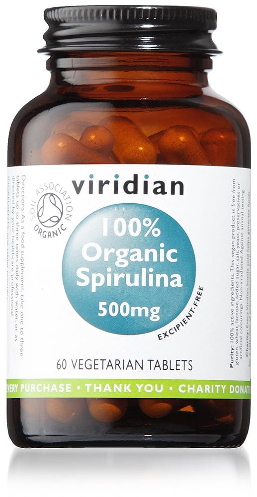 Viridian 100% Organic Spirulina,  60 Tablets