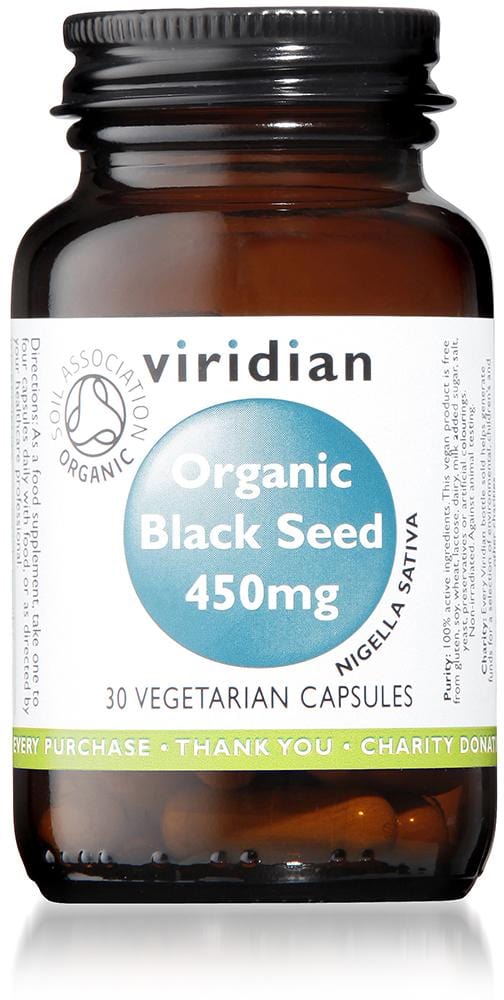 Viridian Organic Black Seed, 450mg, 30 VCapsules