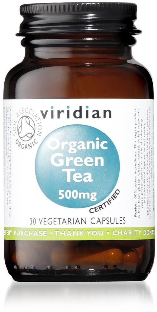 Viridian Organic Green Tea 500mg, 30 VCapsules