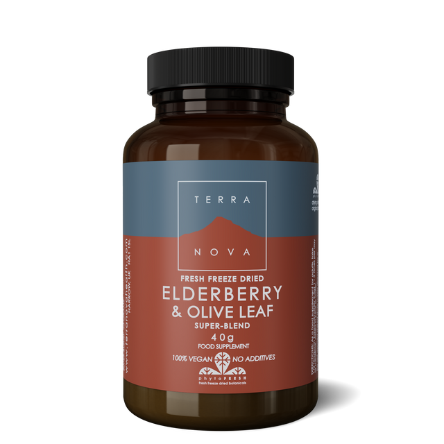 Terranova Elderberry & Olive Leaf Powder, 40gr