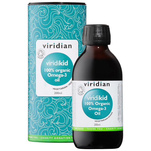 Viridian ViridiKid 100% Organic Omega-3 Oil, 200ml