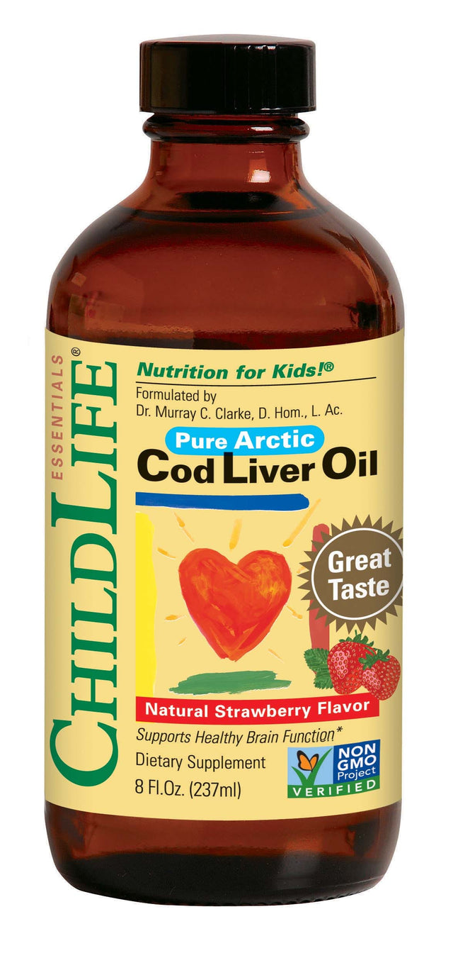 ChildLife Essentials Cod Liver Oil-  Strawberry Flavour, 240ml