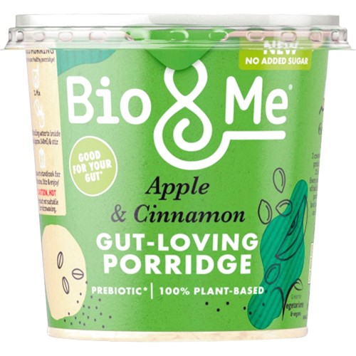 Bio & Me Apple & Cinnamon Gut-Loving Porridge Pots, 58gr