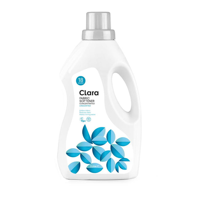 Clara Concentrated Fabric Softener- Unscented, 1Lt