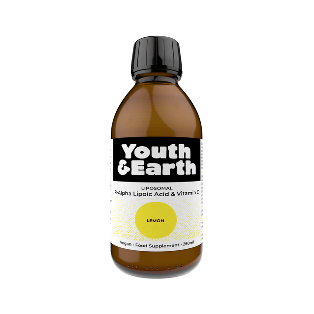 Youth & Earth Liposomal R-Alpha Lipoic Acid & Vitamin C , Lemon 250ml
