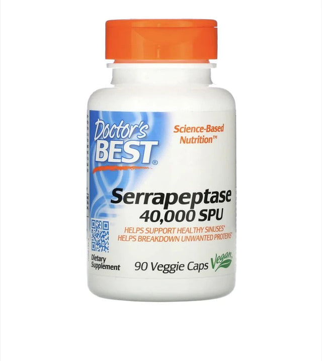 Doctor's Best  Serrapeptase 40000 SPU,  90 VCapsules