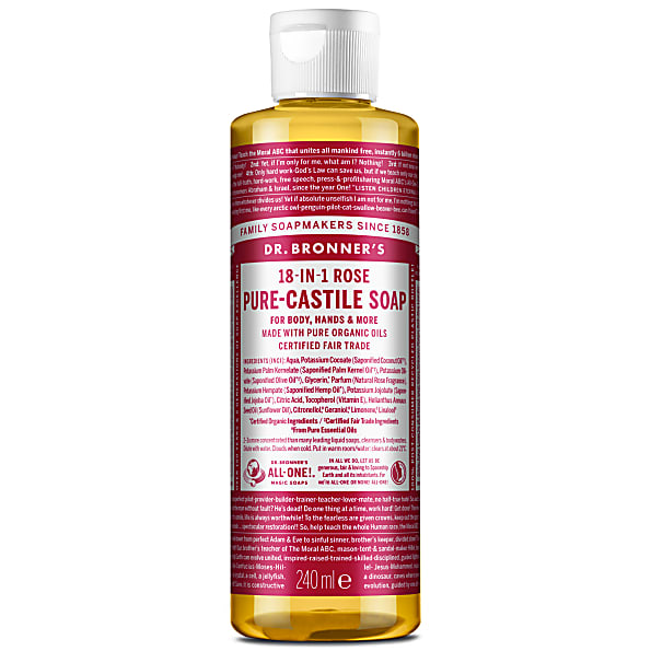 Dr Bronner Organic Castile Soap- Rose, 237ml