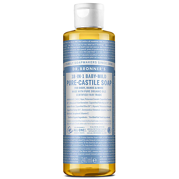 Dr Bronner Organic Castile Soap- Unscented,  237ml