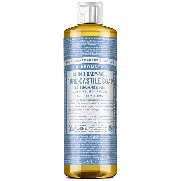 Dr Bronner Organic Castile Soap- Unscented, 473ml