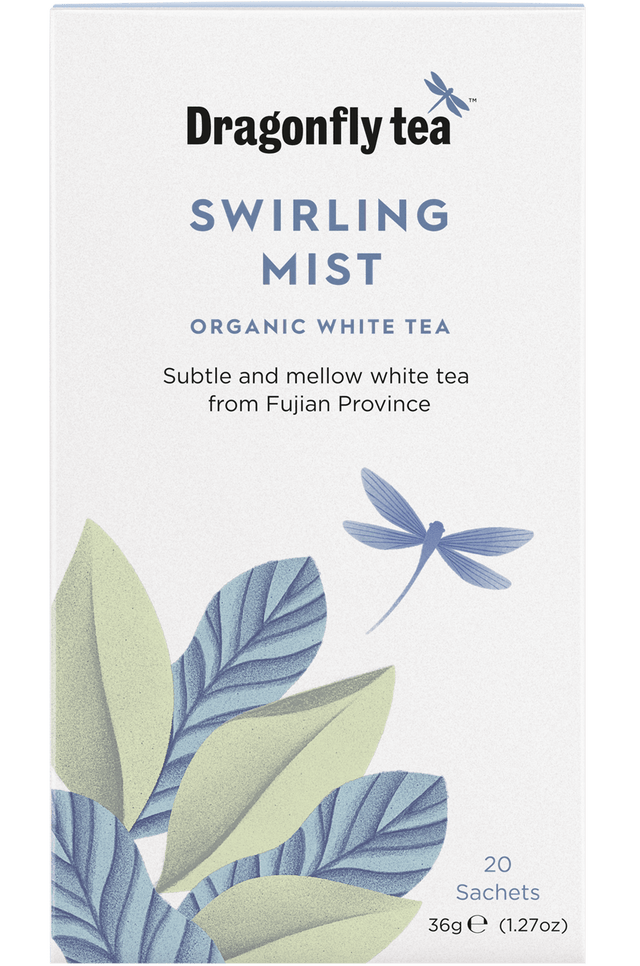 Dragonfly Organic Swirling Mist White Tea, 20 Bags