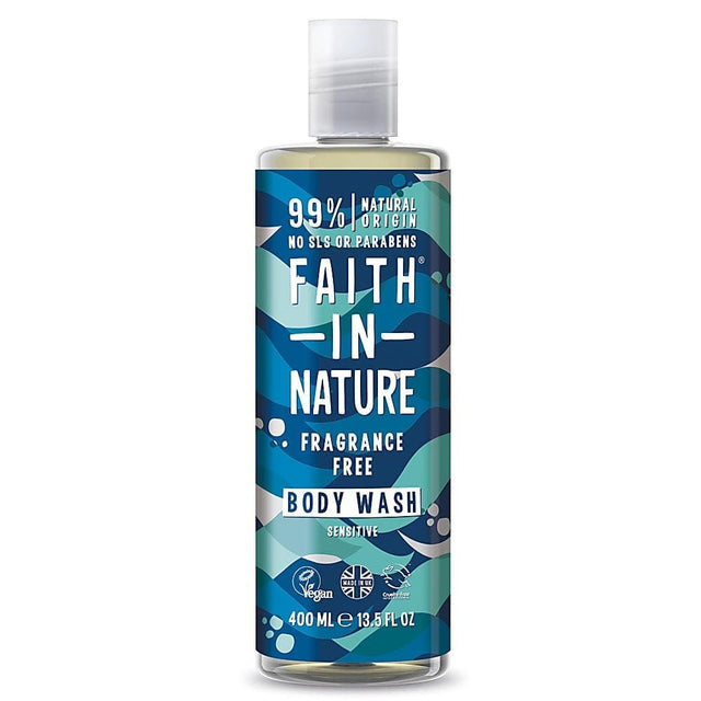 Faith in Nature Fragrance Free Body Wash, 400ml