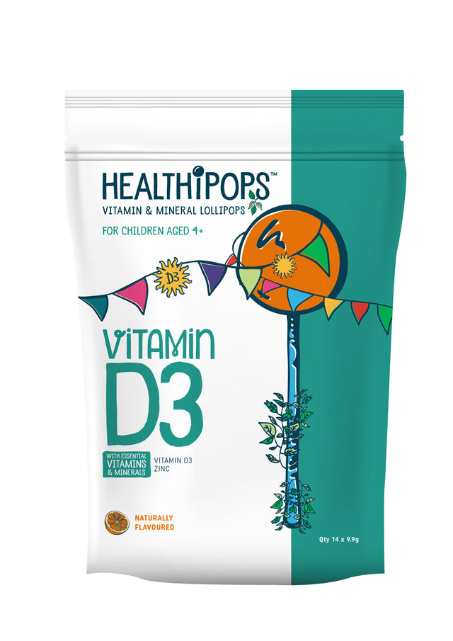 Healthipops Vitamin D3 Lollipop, 14X9.9gr