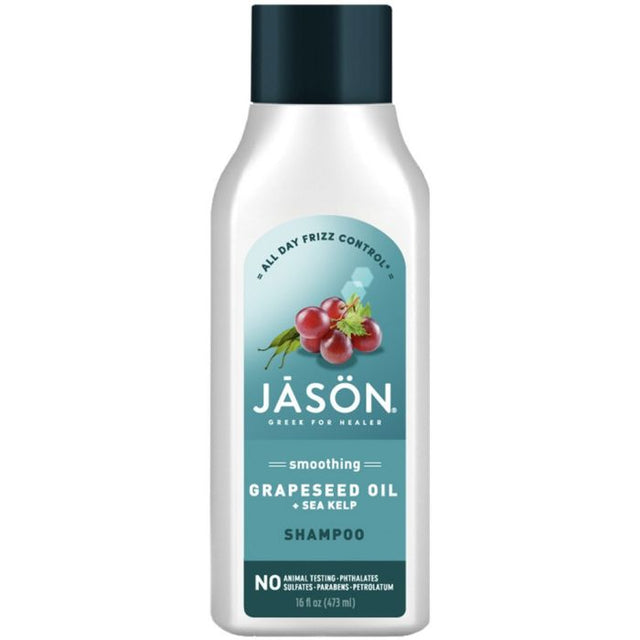 Jason Smoothing Grapeseed Oil + Sea Kelp Shampoo, 473ml