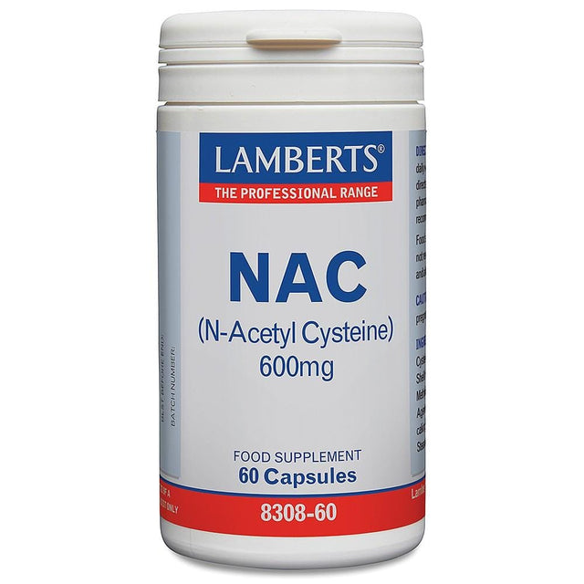 Lamberts NAC (N-Acetyl Cysteine) 600mg, 60 Capsules