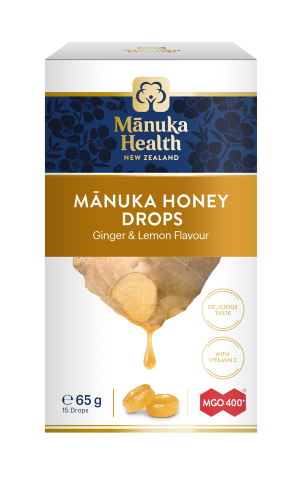 Manuka Health MGO400+ Manuka Honey- Lemon & Ginger, 15 Lozenges