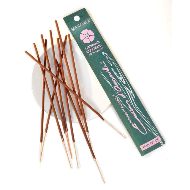 Maroma Encens D'Auroville Lavender Rosemary Incense Sticks, 10 Sticks