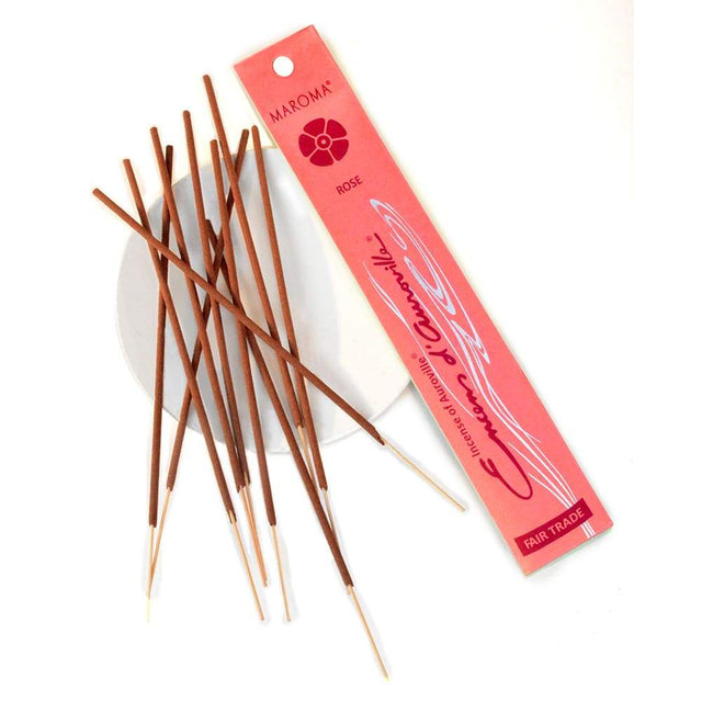 Maroma Encens D'Auroville Rose Incense Sticks, 10 Sticks