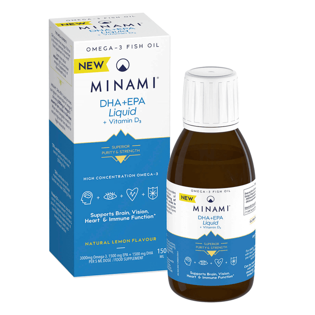 Minami DHA + EPA Liquid + Vitamin D3, 150 ml