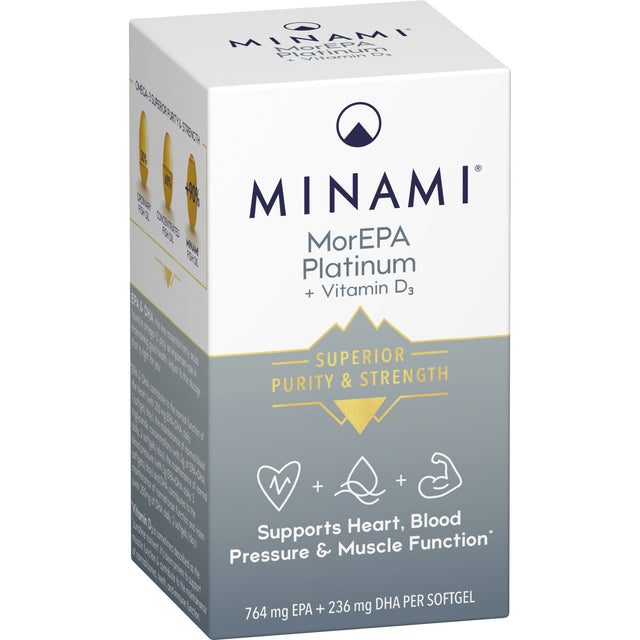 Minami MorEPA Platinum+ Vitamin D3, 60 Capsules
