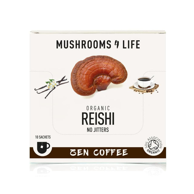 Mushrooms 4 Life Organic Reishi - Zen Coffee, 10 Sachets