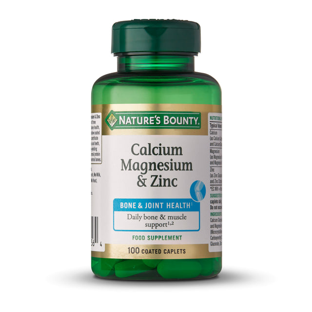 Nature's Bounty Calcium Magnesium and Zinc, 100 Caplets