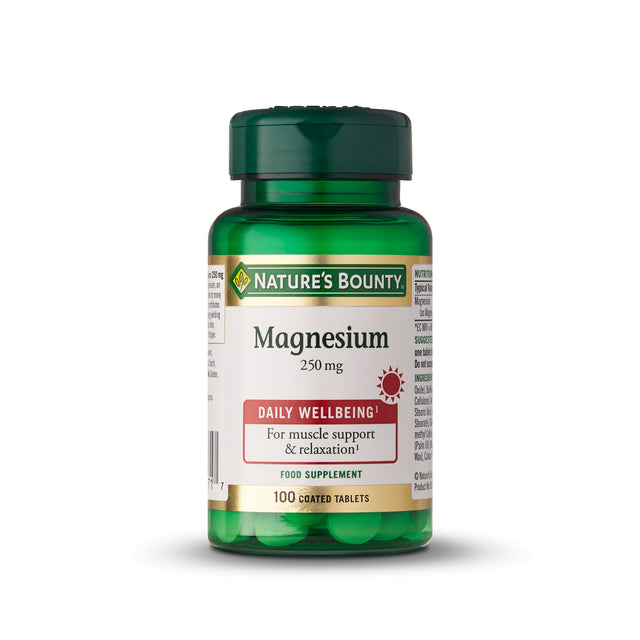 Nature's Bounty Magnesium 250mg, 100 Tablets