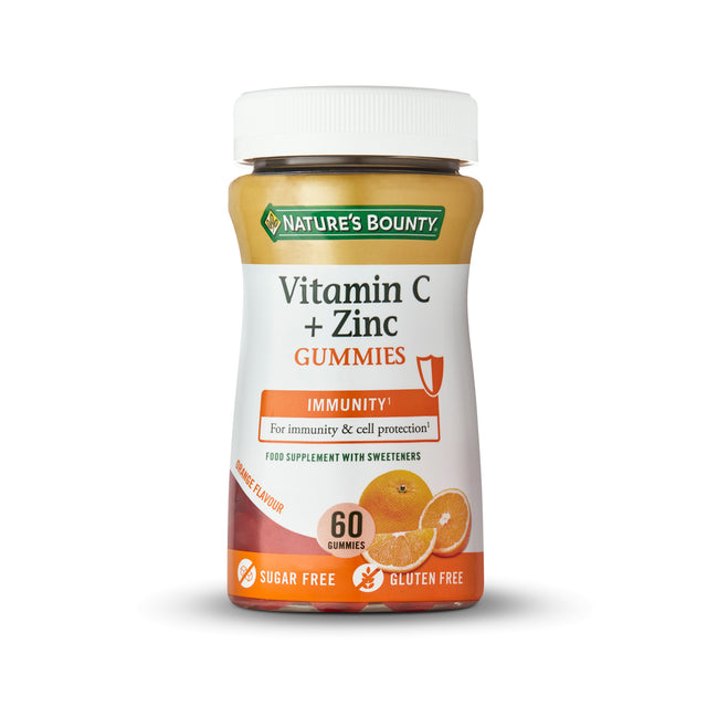 Nature's Bounty Vitamin C + Zinc (sugar free), 60 Gummies
