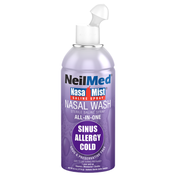 NeilMed NasaMist All In One  Saline Spray Nasal Wash, 177ml