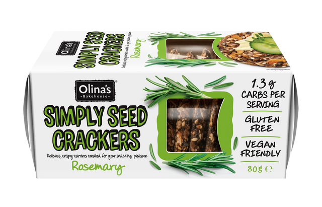 Olina's Bakehouse Simply Seed Crackers- Rosemary, 80gr