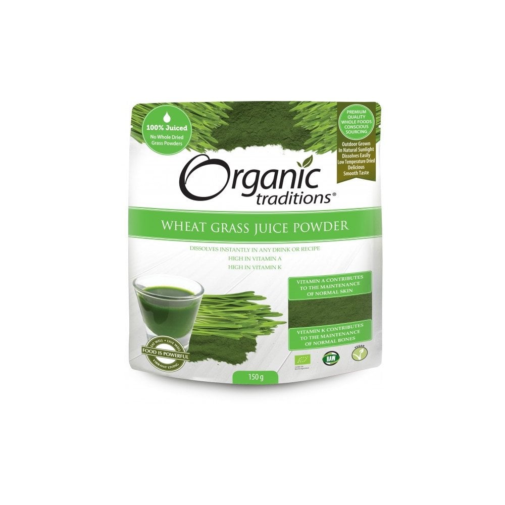 Organic Traditions Organic Wheatgrass Juice Powder, 150gr Revital