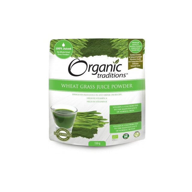 Organic Traditions Organic  Wheatgrass Juice Powder, 150gr