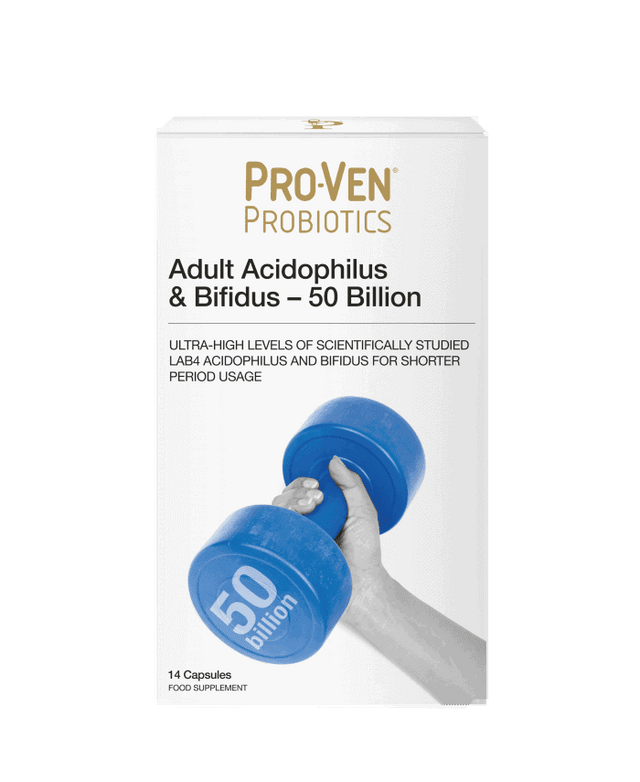 Proven Probiotics Adult Acidophilus & Bifidus- 50 Billion, 14 Capsules