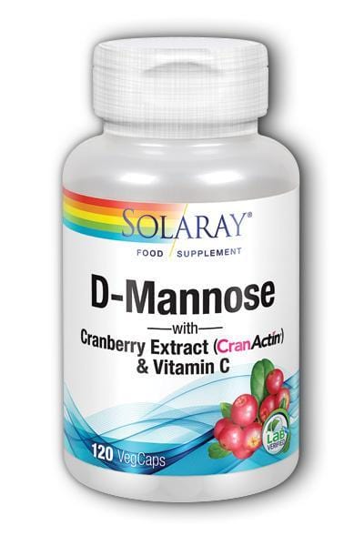 Solaray D-Mannose with CranActin, 120 VCapsules