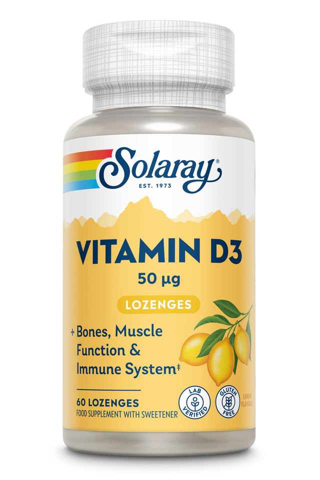 Solaray Vitamin D3-, 2000iu, 60 Lozenges