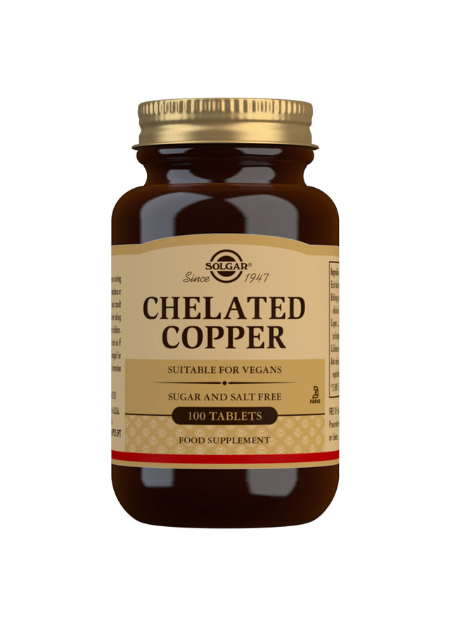 Solgar Chelated Copper, 100 Tablets