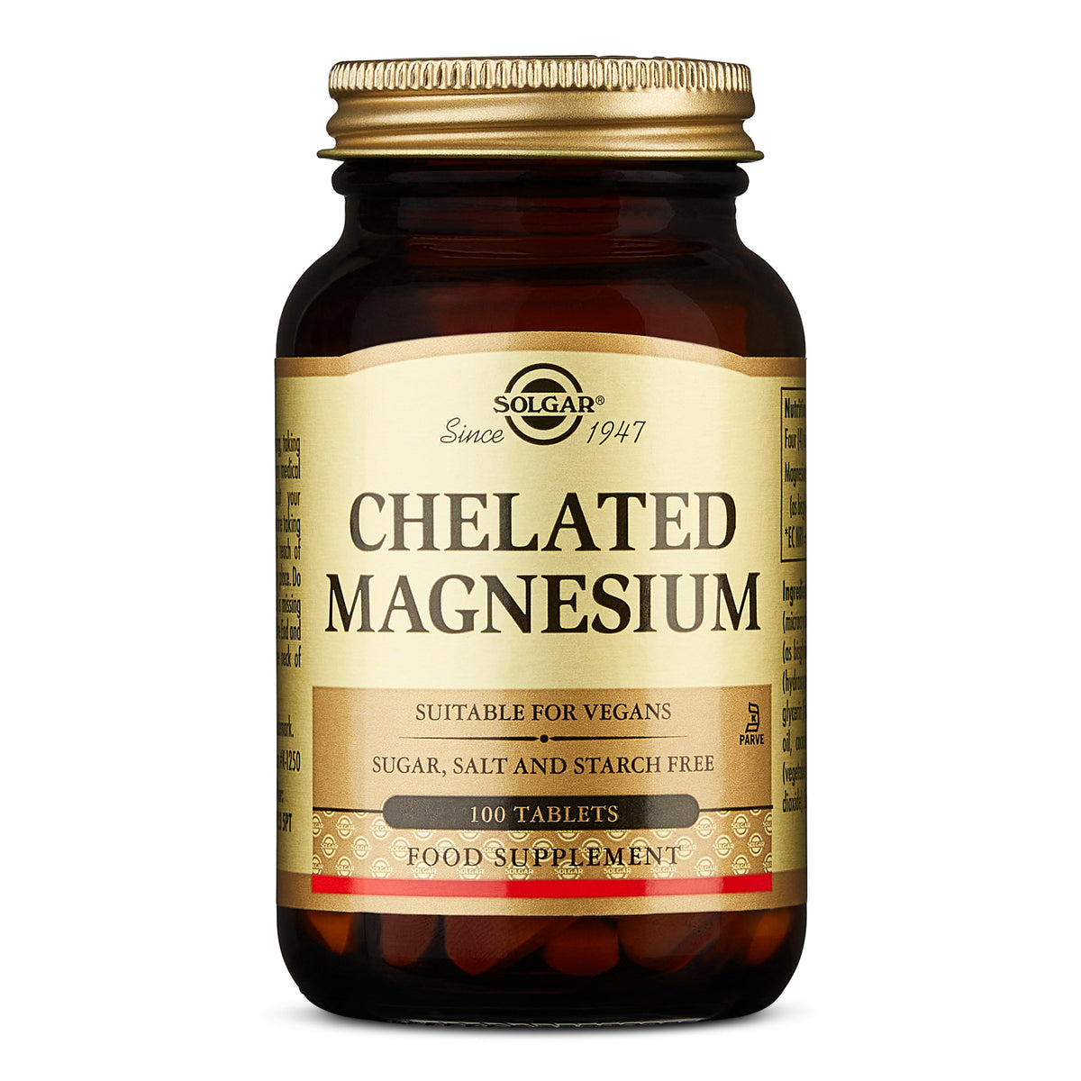 Solgar Chelated Magnesium, 100 Tablets | Revital