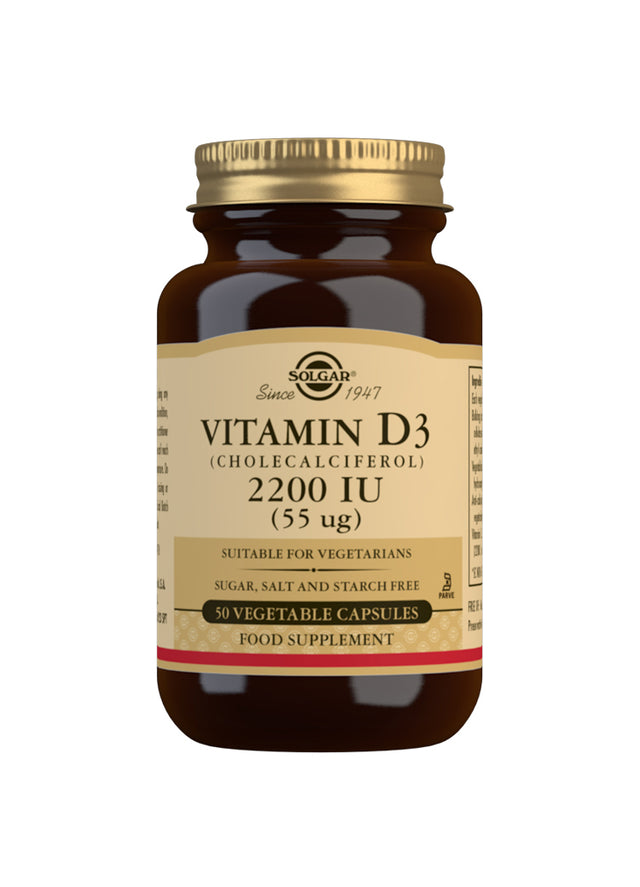 Solgar Vitamin D3, 2200iu, 50 VCapsules