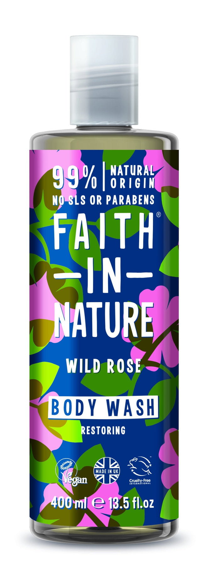 Faith in Nature Wild Rose Body Wash, 400ml