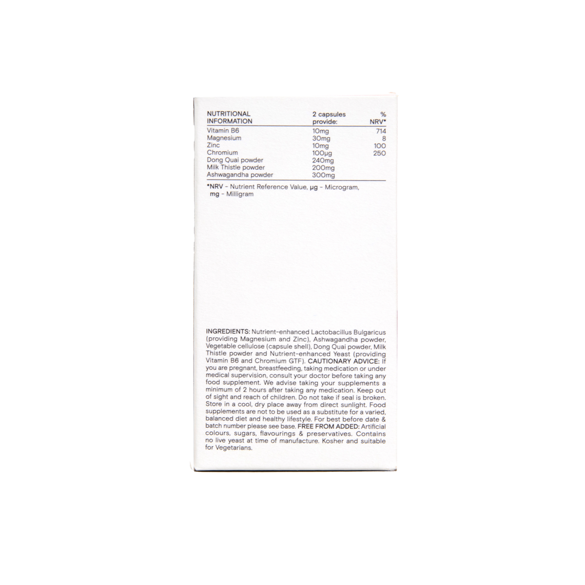 Wild Nutrition Premenstrual Support, 60 Capsules Revital