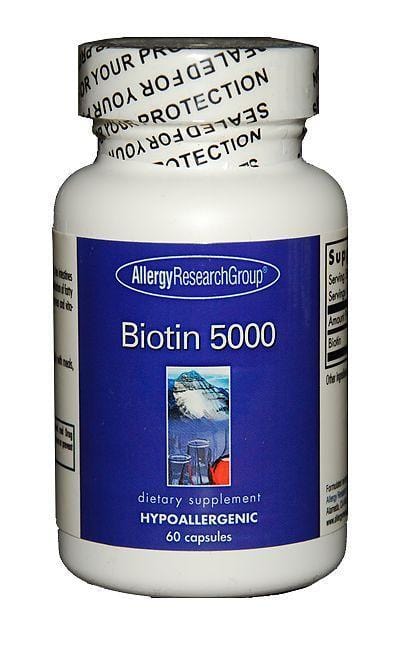 Allergy Research Biotin 5000, 60 Capsules