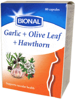 Bional Garlic + Olive Leaf, 80Caps