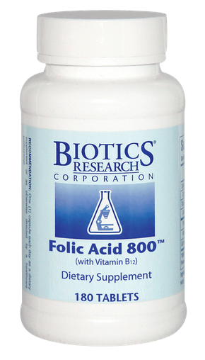 Biotics Research Folic Acid 800, 180Tabs