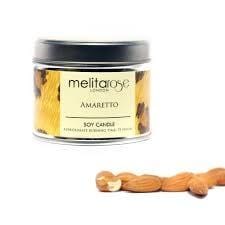 MelitaRose Amaretto Soy Candle Jar, 160gr